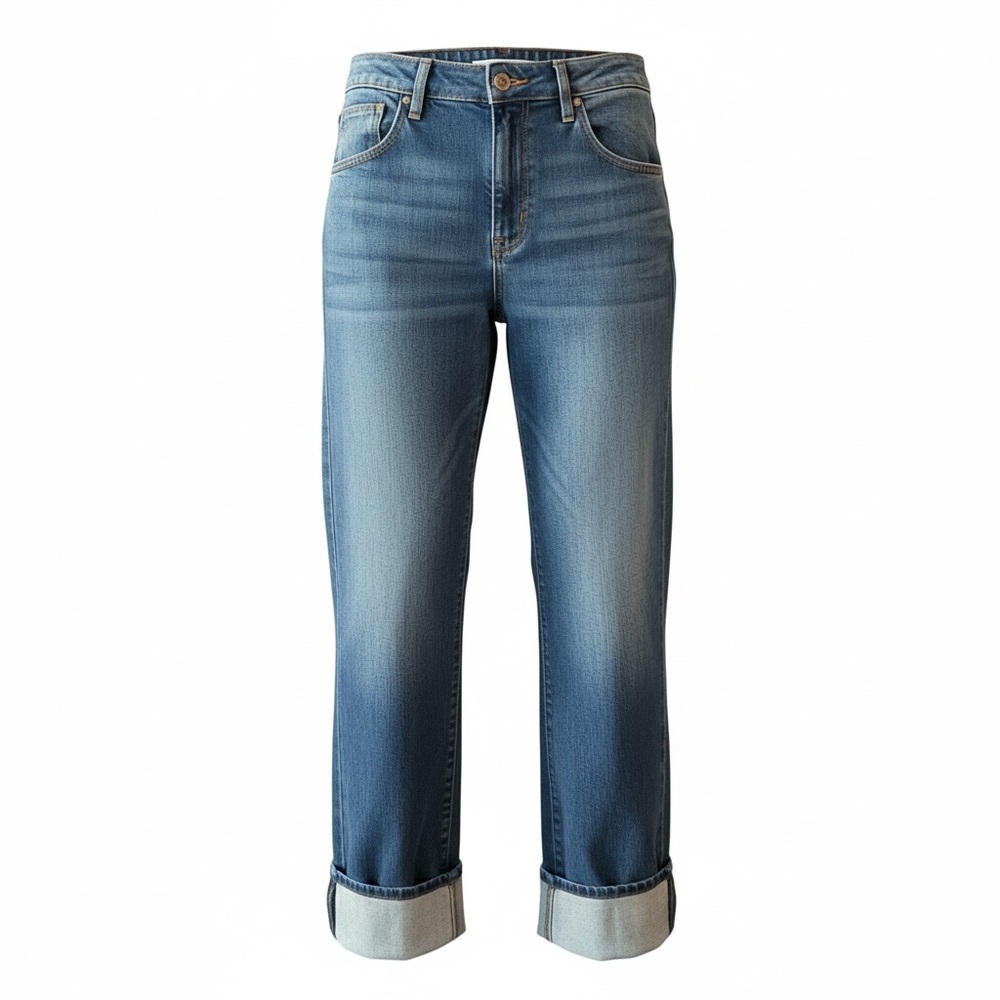 NWT Fidelity Women's "Ziggy" Wide Leg Cuff‎ Jeans